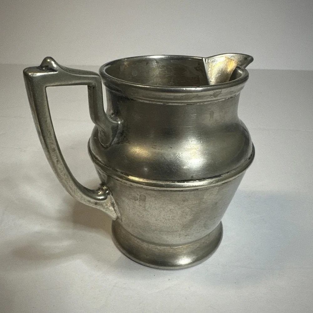 Vintage Wear-Brite Pewter Cream Pitcher Nickel Silver No Lid
